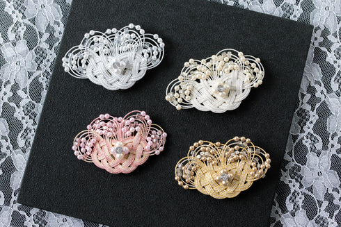 フラワービーズの帯留め