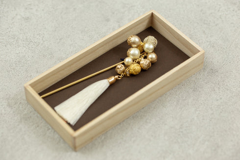 藤下がり玉結び/一本かんざし