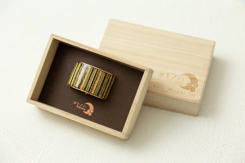 水引ストライプのヘアカフ・ポニーフック