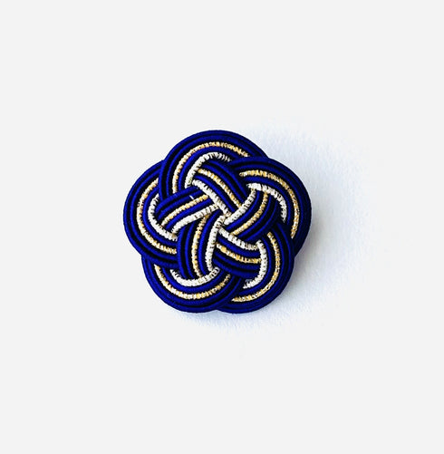 梅結びのブローチ・パープル系