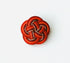 梅結びのブローチ・レッド系