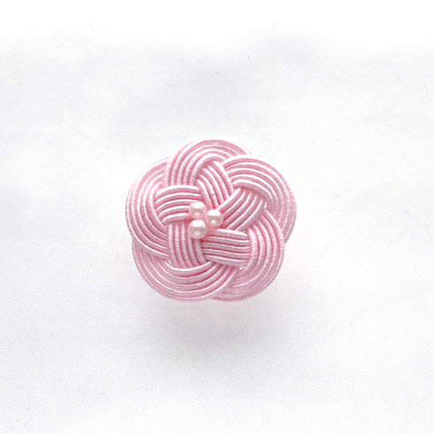 パール付梅結びのブローチ