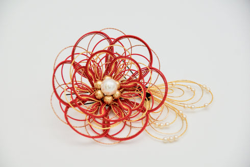 ピオニーのコサージュ・かんざし