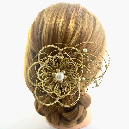 ピオニーのコサージュ・かんざし